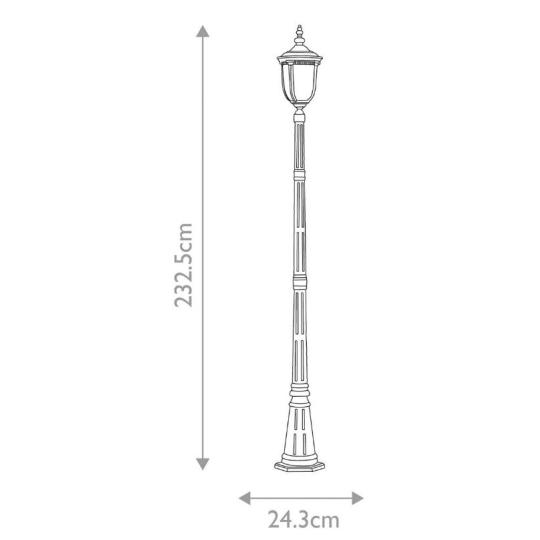 mediteransky kandelaber stojaca lampa mediteranska vila kastiel zahradne osvetlenie vodotesne cierne.jpg